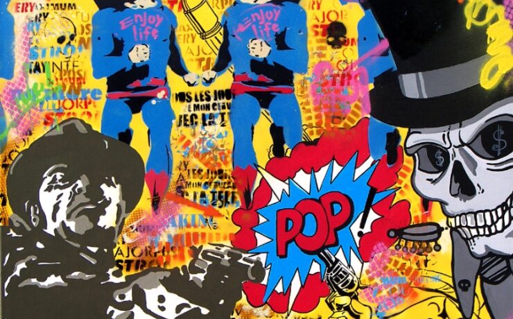 Une oeuvre pop art colorée de Pascal Peris