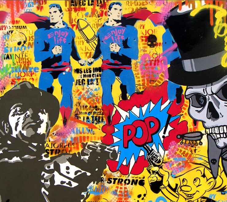 Une oeuvre pop art colorée de Pascal Peris